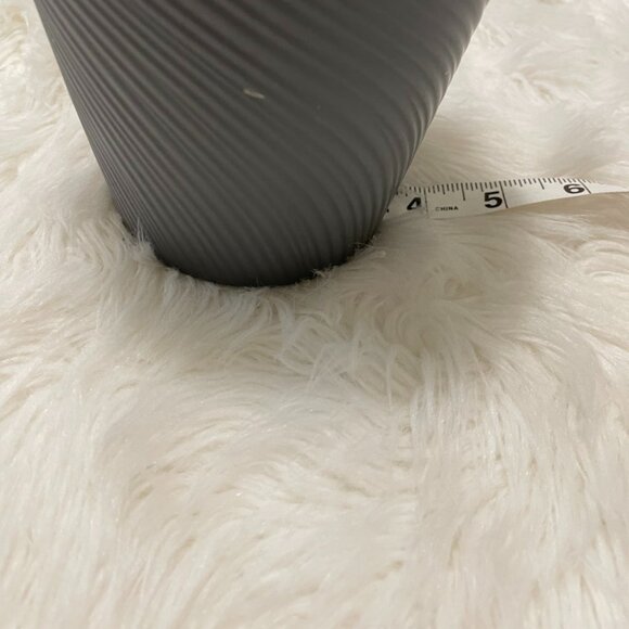 New condition, 6 inch tall, 5.5 inch opening Gray ceramic planter pot - Picture 7 of 10